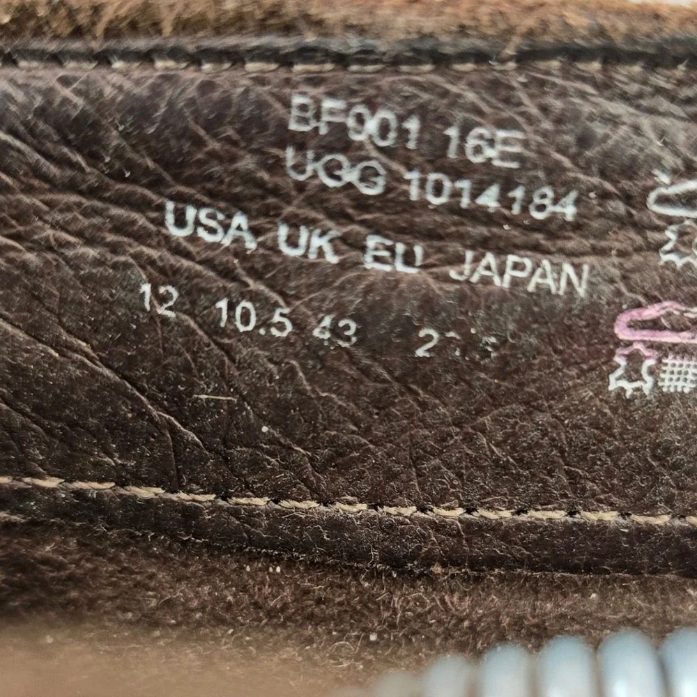 UGG Mens 12 Brown Suede Buckle‎ Ankle Boots 1014184 Chocolate Leather Strap